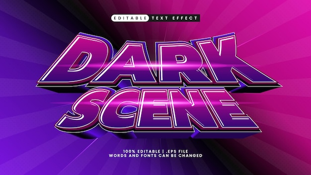 dark scene text effect