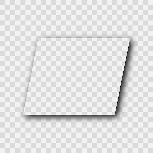 dark transparent realistic shadow parallelogram shadow isolated on transparent background vector illustration