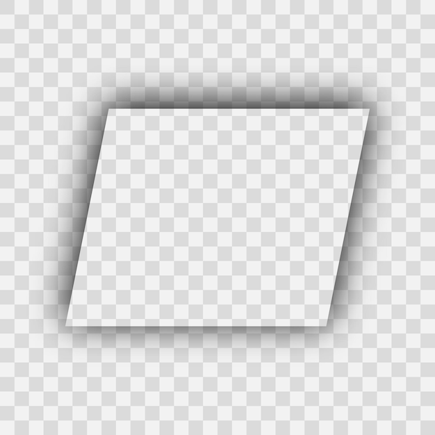 dark transparent realistic shadow parallelogram shadow isolated on transparent background vector illustration