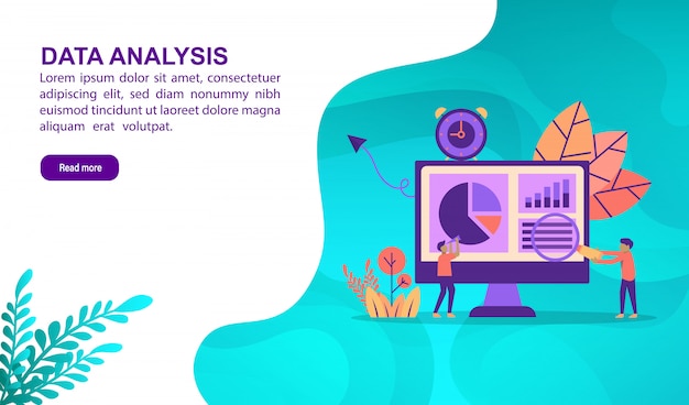 Data-analyysin havainnollistuskonsepti hahmolla. Aloitussivumalli