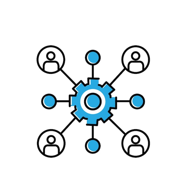 Data Association Mining Vector Icon Design