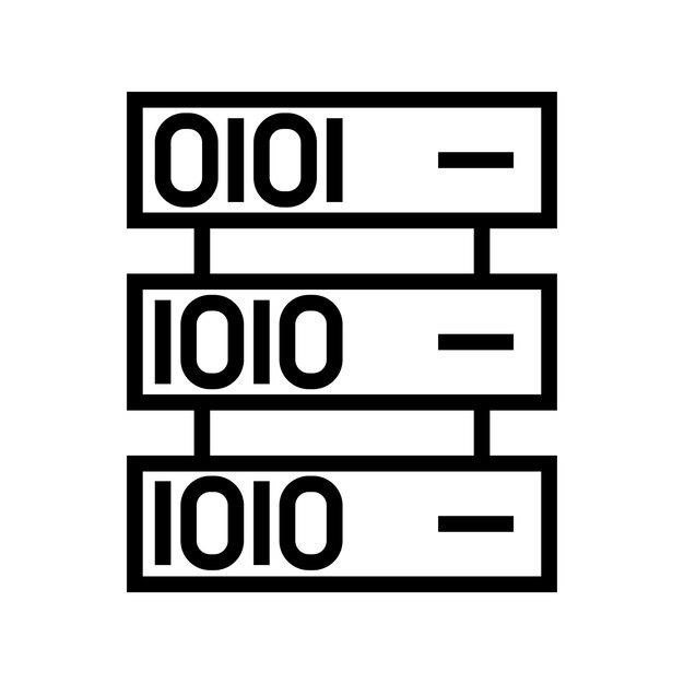 data binary vector icon