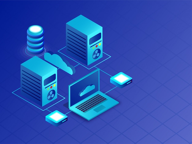 Data center concept.