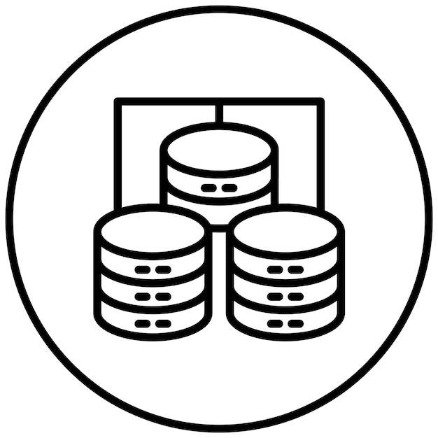data center vector icon illustration of data analytics iconset