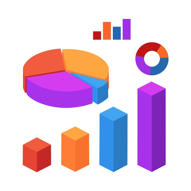 data chart vector illustration set design