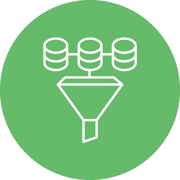 data filter icon vector image can be used for big data