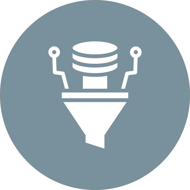 Data Filtering vector icon illustration of Data Analytics iconset