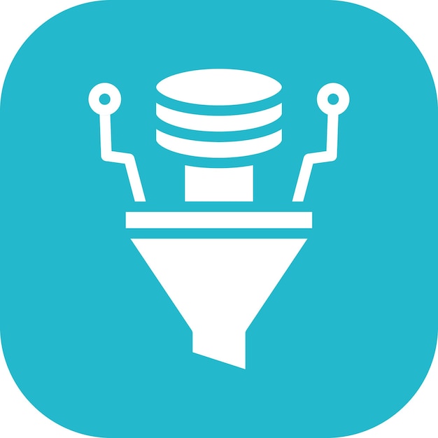 Data Filtering vector icon illustration of Data Analytics iconset