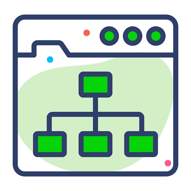 Data flow chart vector design in modern style algorithm