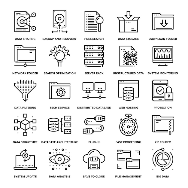 Data Management Icons