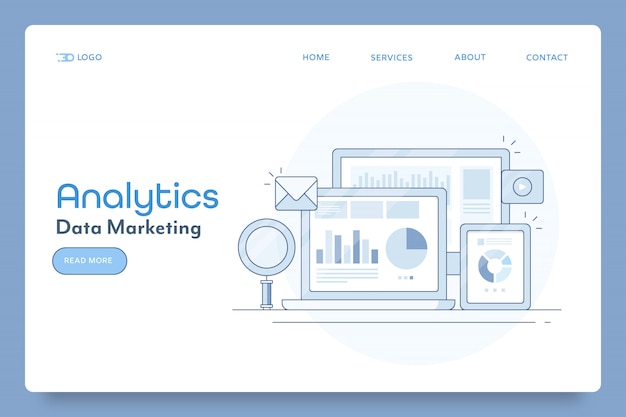 Data marketing conceptual banner