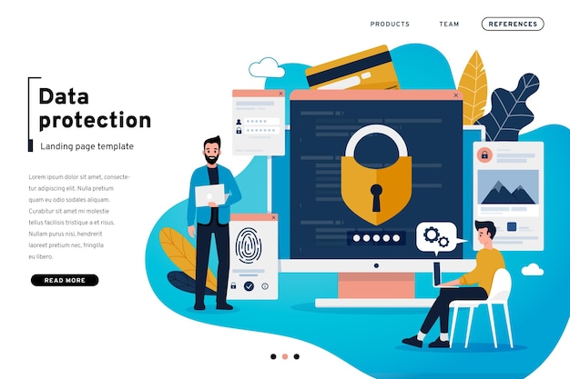 Data protection landing page template