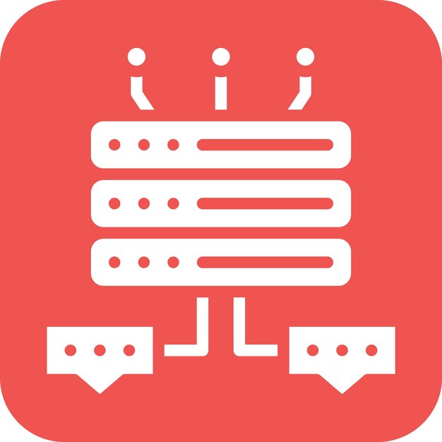 Database Chat vector icon illustration of Web Hosting iconset