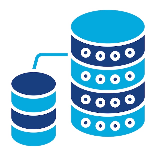 Database Duotone Illustration