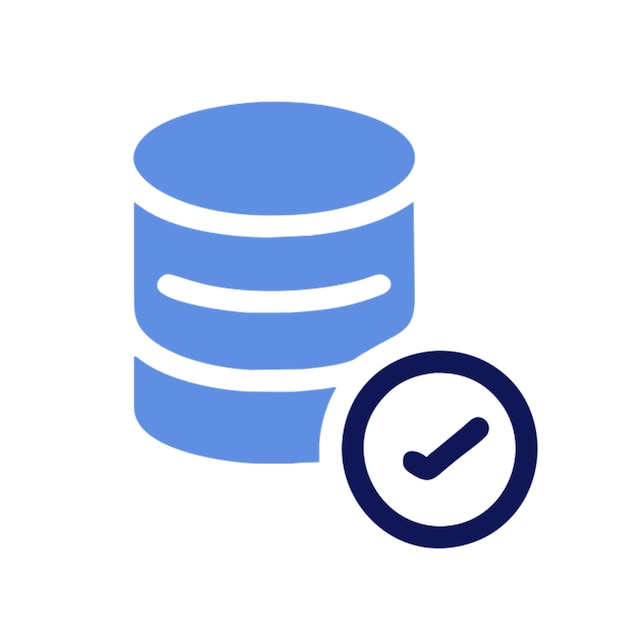 database icon colored shapes gradient