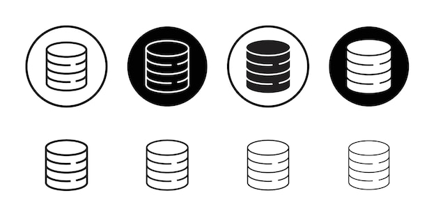Database icon Simple thin outline