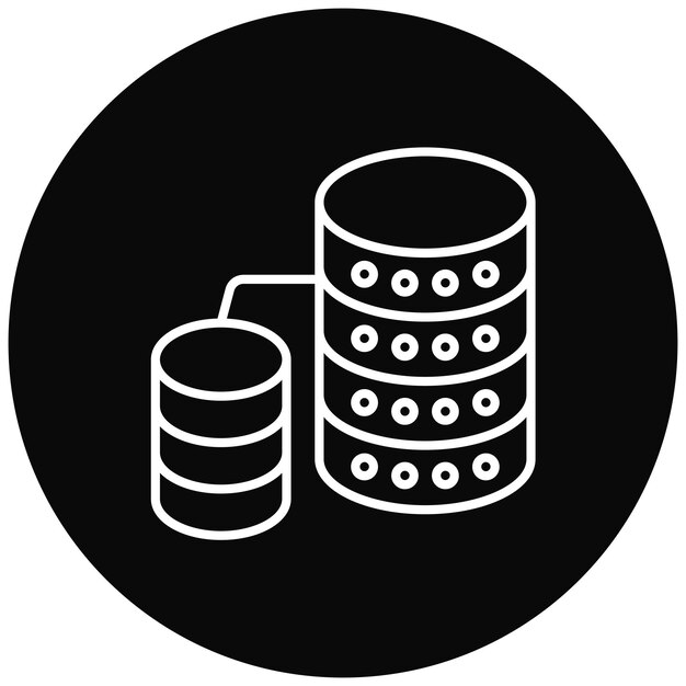 Database icon vector image Can be used for Networking and Data Sharing