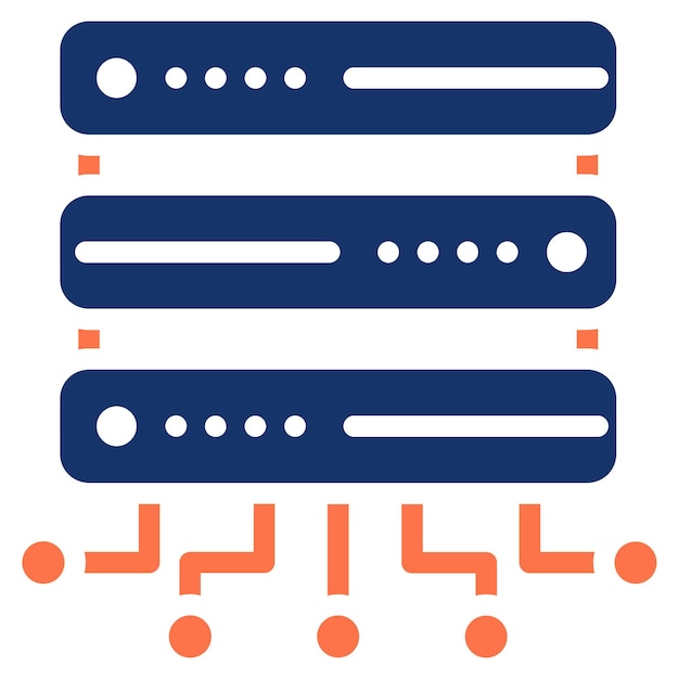 database network vector illustration