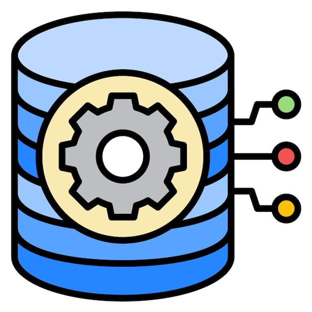 database settings vector illustration style
