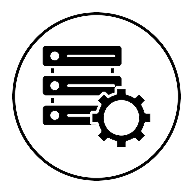 Database Settings Vector Illustration