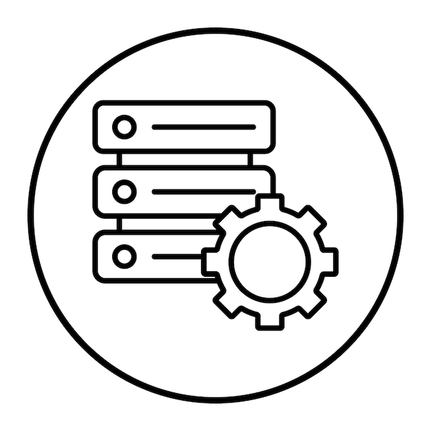 Database Settings Vector Illustration