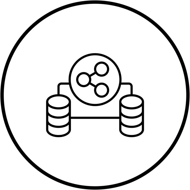 database sharing icon vector image can be used for web hosting