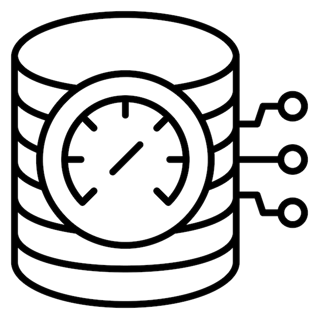 Database Speed Vector Illustration Style