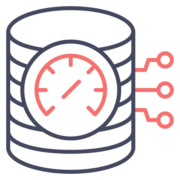 Database Speed Vector Illustration Style