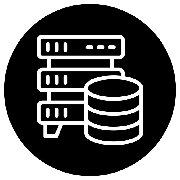 Database Storage Vector Icon Design Illustration