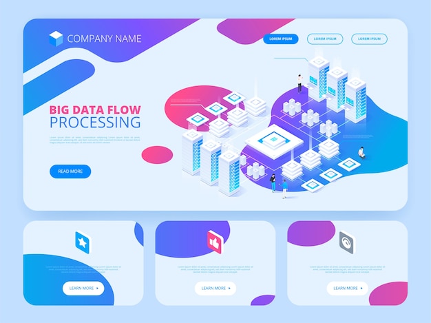 Datacenter isometric illustration