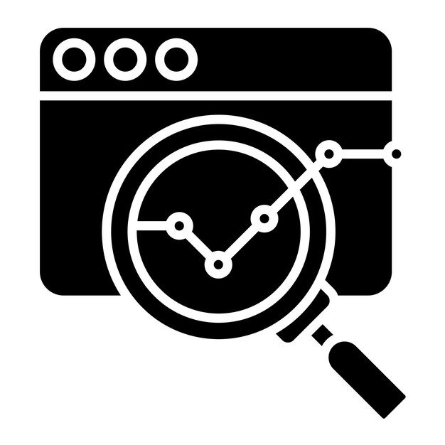 Datanalysis Glyph Solid Black Illustration