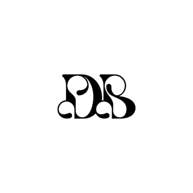 db monogram logo design letter text name symbol monochrome logotype alphabet character simple logo