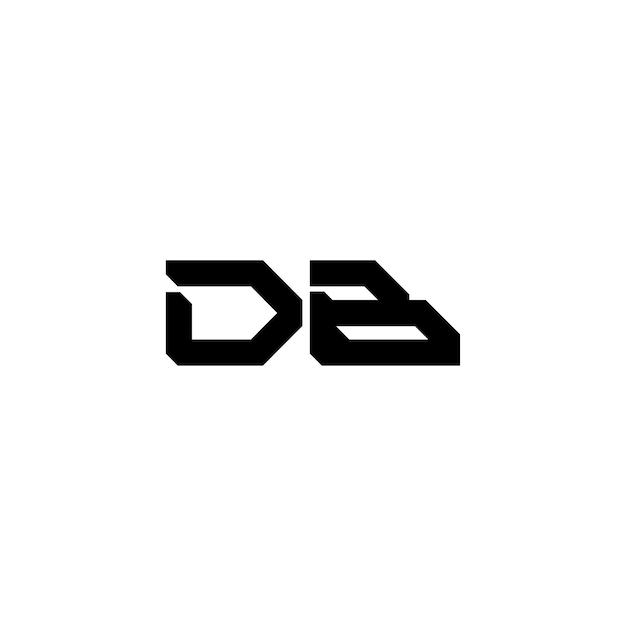 DB-monogrammilogo, suunnittelukirjaintekstin nimen symboli, yksivärinen logotyyppiaakkosten merkki, yksinkertainen logo