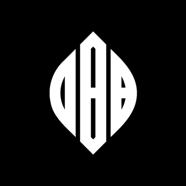DBB circle letter logo design with circle and ellipse shape DBB ellipse letters with typographic style The three initials form a circle logo DBB Circle Emblem Abstract Monogram Letter Mark Vector