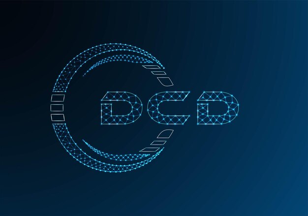 DCD low poly letter logo vector design DCD lower poly logo design