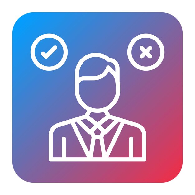 decision making icon vector image can be used for action plan