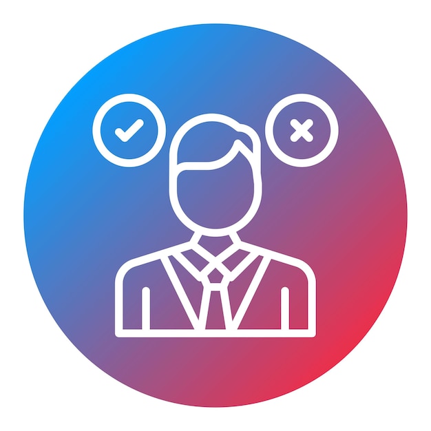 decision making icon vector image can be used for project assesment