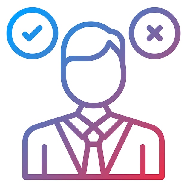 decision making icon vector image can be used for project assesment