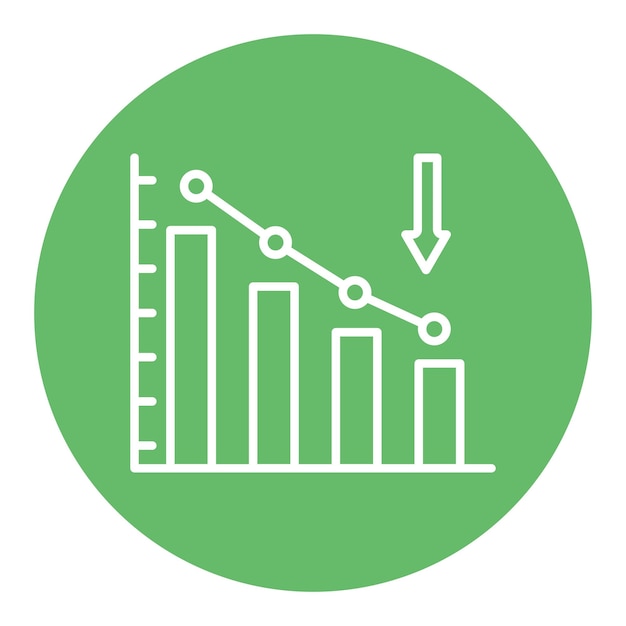 Decline Diagram Vector Illustration