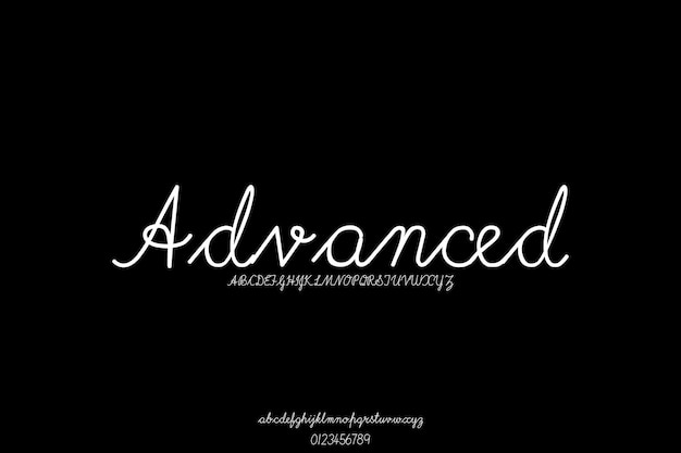 decorative advanced creative vector brush display alphabet font design