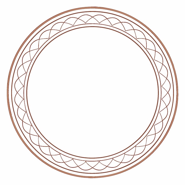 decorative circular frame borderlines with geometric and symmetrical design pattern