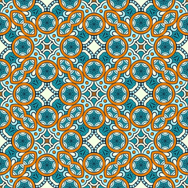 Decorative geometric tile seamless pattern