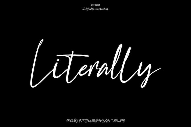 decorative literally creative vector script alphabet font design