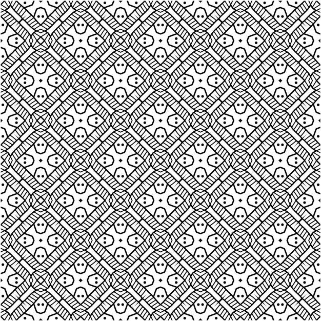 Decorative seamless pattern with minimalist abstract retro design style
