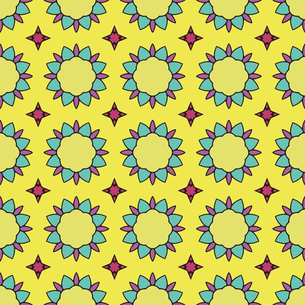 Decorative seamless pattern with ornament shape simple seamless abstract background