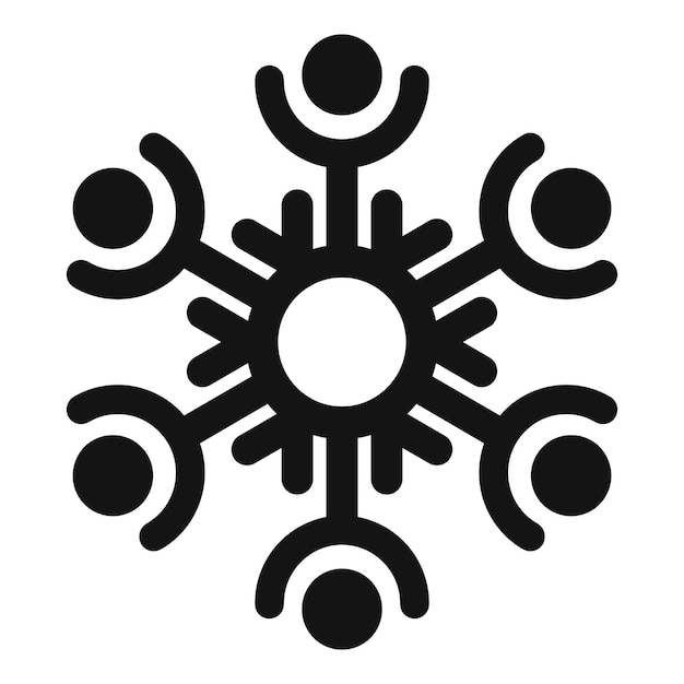 Decorative snowflake icon Simple illustration of decorative snowflake vector icon for web design isolated on white background