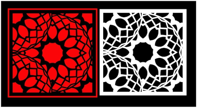 Decorative wall panels set Jali design for graphic and plywood,partition, foam, acrylic and CNC mach