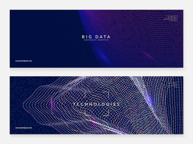 Deep learning concept. Digital technology abstract background. Artificial intelligence and big data. Tech visual for system template. Partical deep learning backdrop.