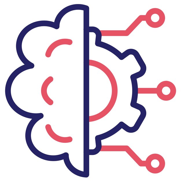 deep learning vector icon illustration of data analytics iconset