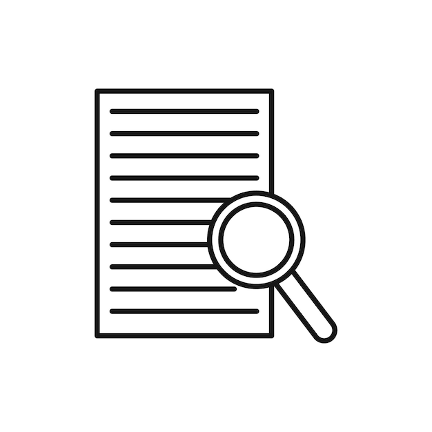 Defining icon Simple thin line flat symbol